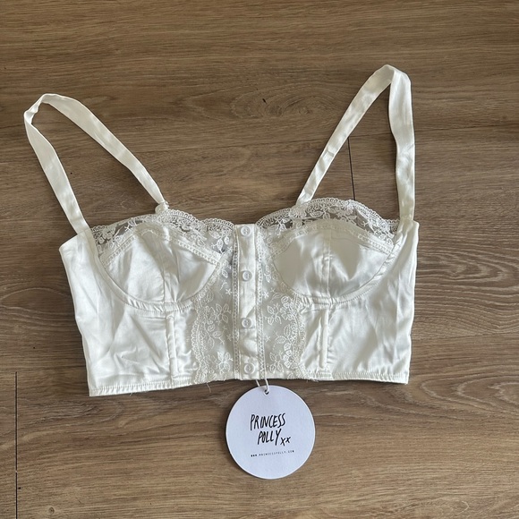 Princess Polly Other - Princess Polly White Lace Corset Top